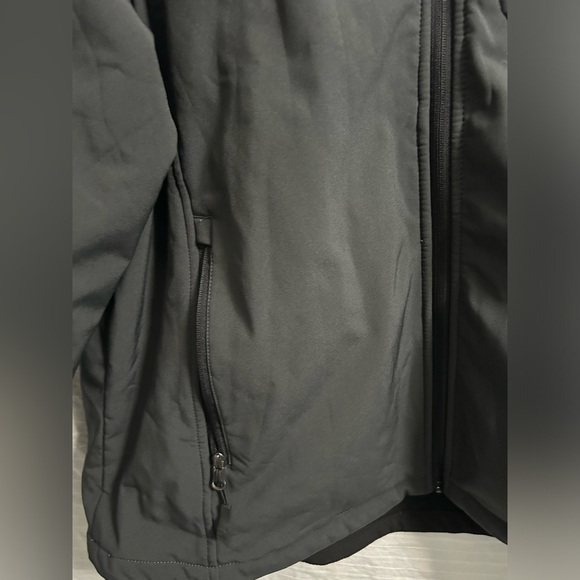 Free Country Mens Knit Fleece Jacket Black Full Zip Quilted Overlay Size XXL - Picture 3 of 10